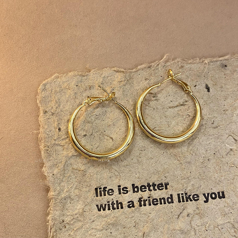 Sier Needle Exaggerated Round Simple Fashion Personalized Cold Style Ear Bracelets