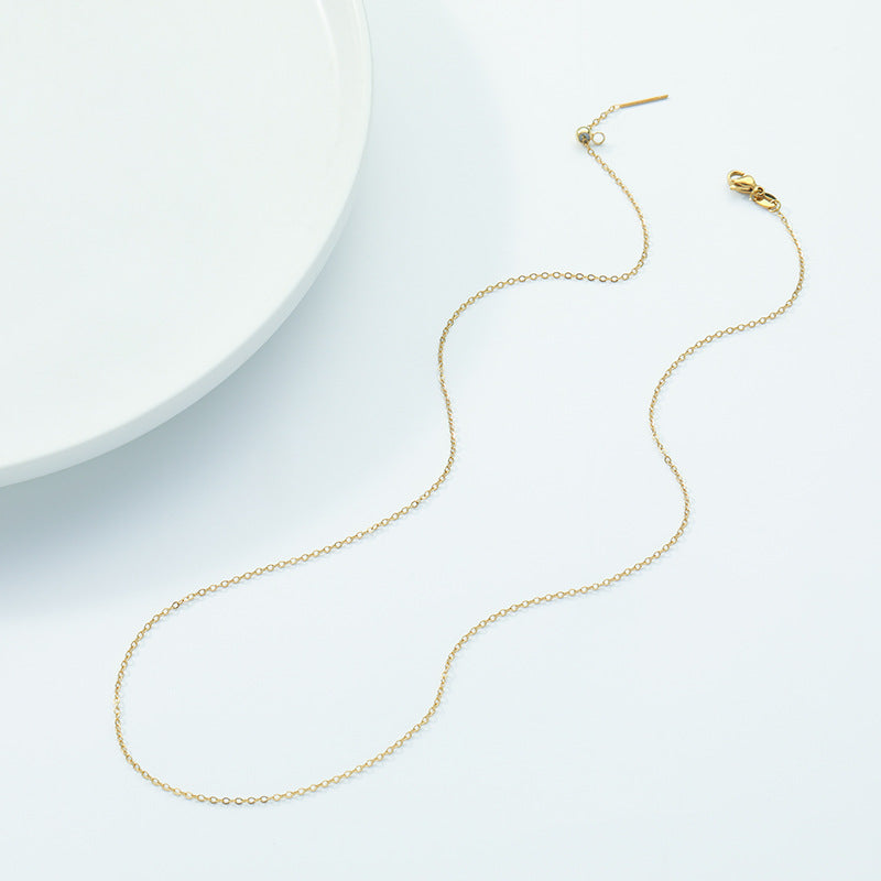 Single Chain Box Melon Seeds Side Hammer Round Snake Bone Necklaces