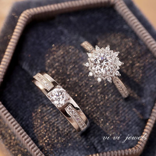 Couple Wedding Simulation Diamond Live Mouth Proposal Fake Rings