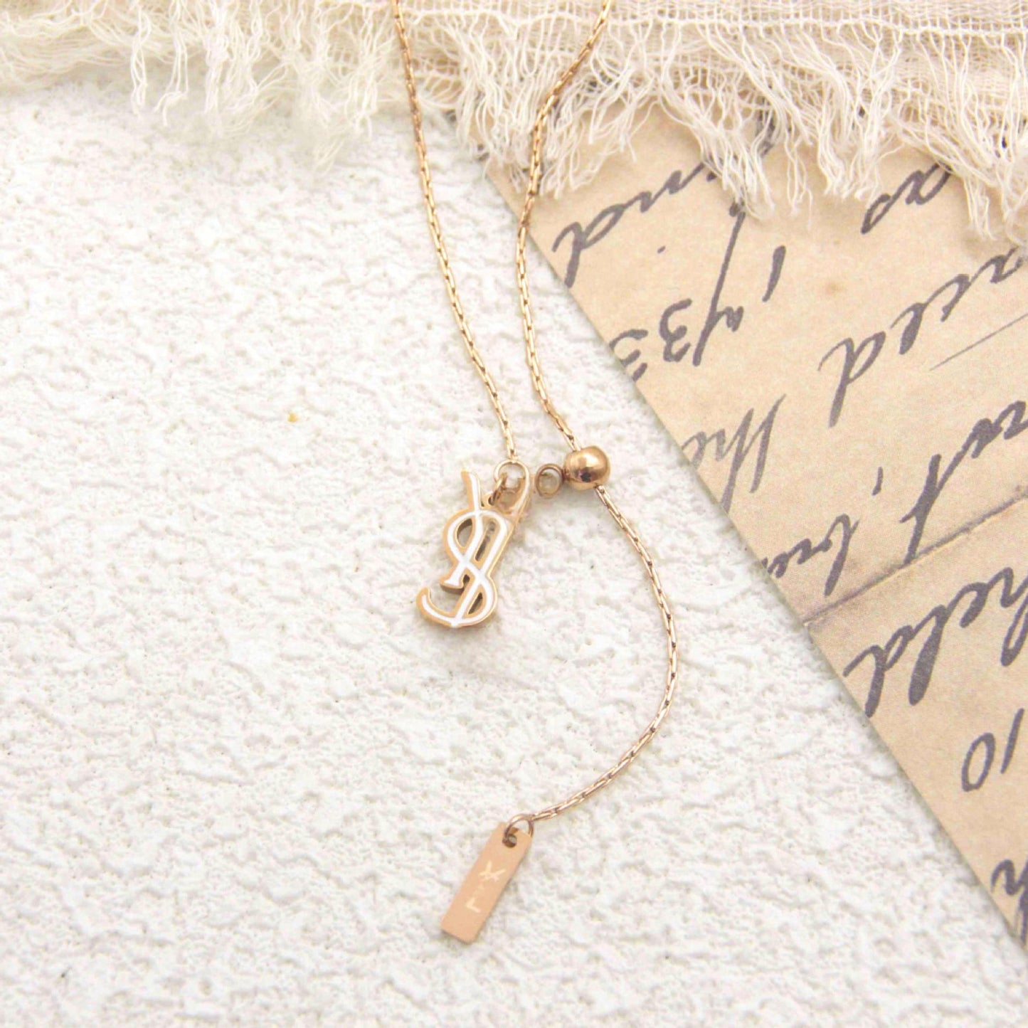 Titanium Steel Personalized Trendy Fresh Sweet Fashion Simple Adjustable Clavicle Necklaces