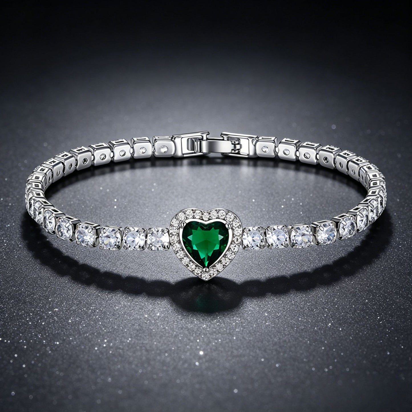Loving Heart Zircon Couple Female Korean Style Fashion Exquisite Small Bracelet
