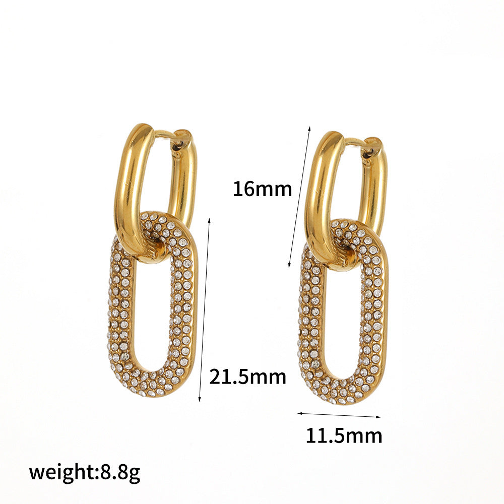 Stainless Steel Female Temperament Wild Double Titanium Gold Rings