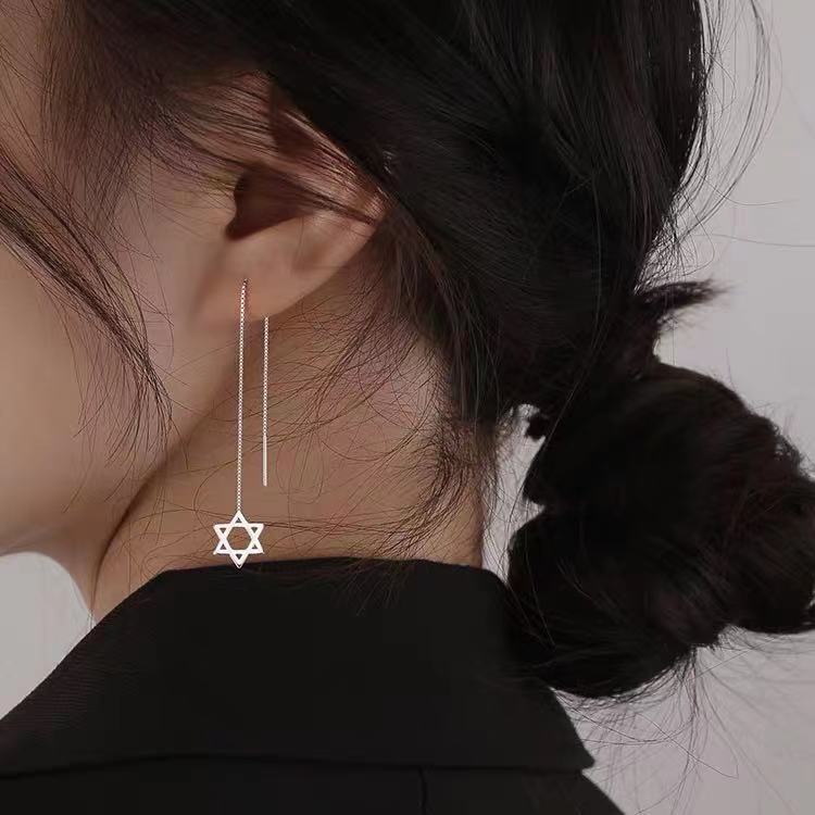 Star Tide Sier Elegant Simple Fashionable Ear Line