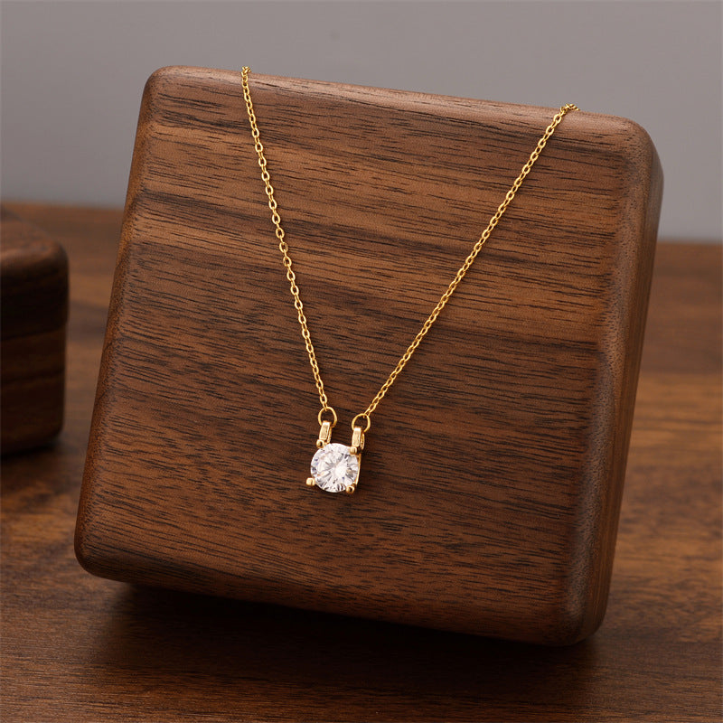 Titanium Steel Female Niche Simple Temperament Clavicle Pendants