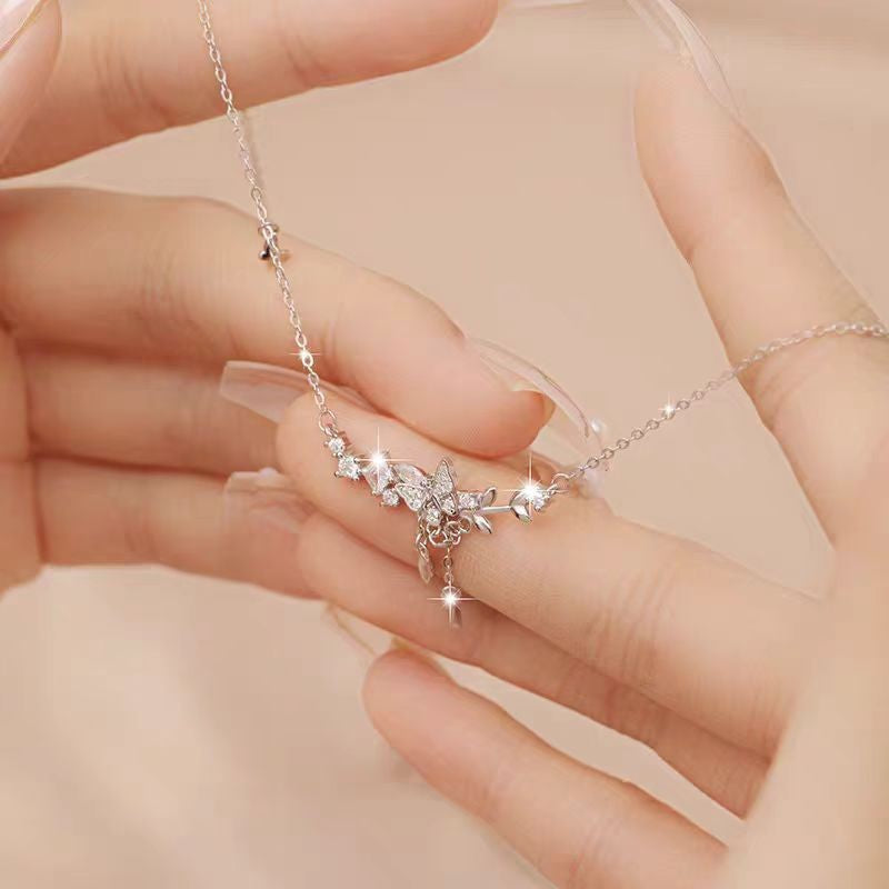 Women's Luxury Minority Titanium Steel High-grade Butterfly Pendants