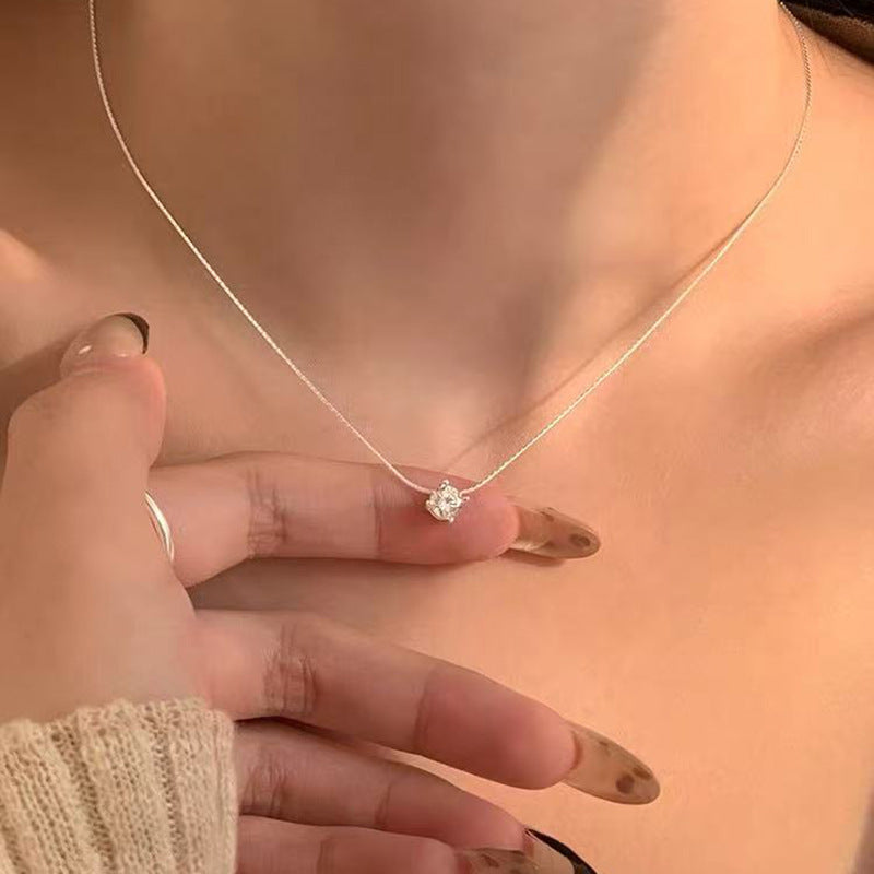 Ocean Heart Female With Hearts Clavicle Chain Necklace