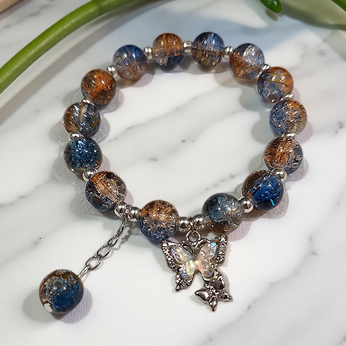 Fantasy Flower Glazed Female Gradient Contrast Bracelet