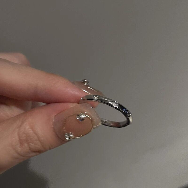 Cold Style Simple Light Luxury Open Female Design High Sense Ring
