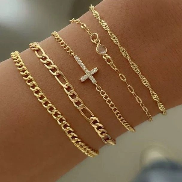 Classy Comfortable Of Personalized Alloy Combination Bracelets