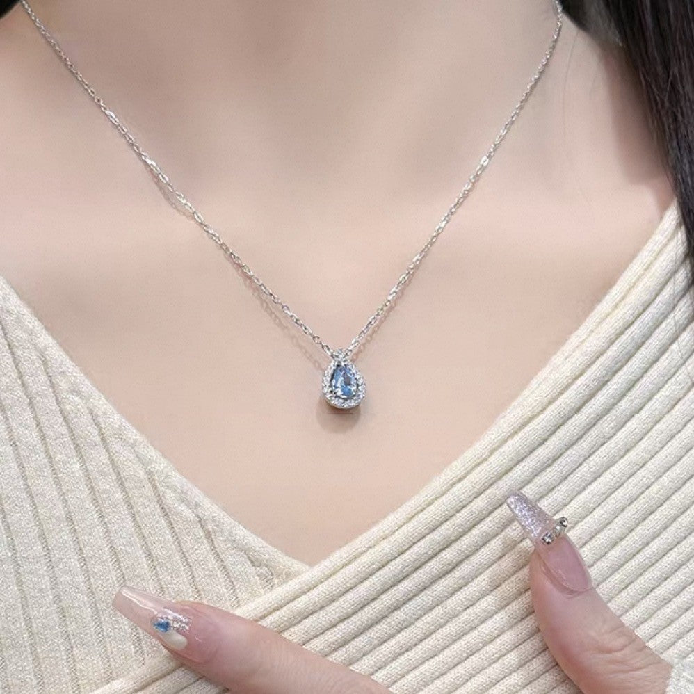 Women's Blue Tears For Light Luxury Minority High-grade Water Pendants