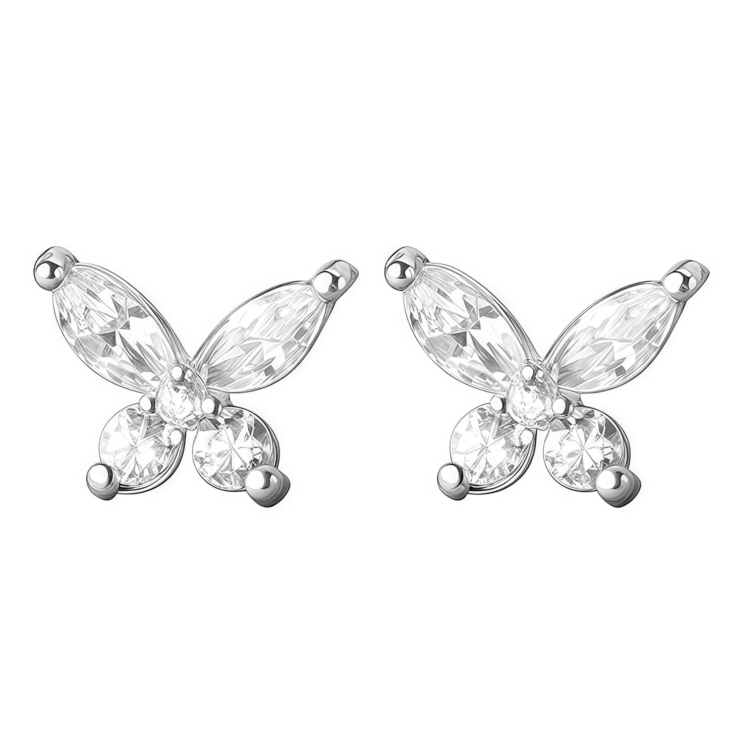 Butterfly Design Light Luxury High-grade Sleep No Need To Take Stud Earrings
