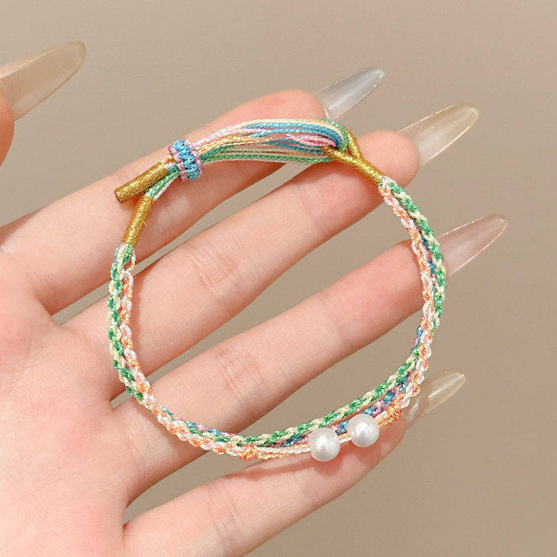 Women's & Men's Colorful Braided Rope Thread Design Simple Bracelet