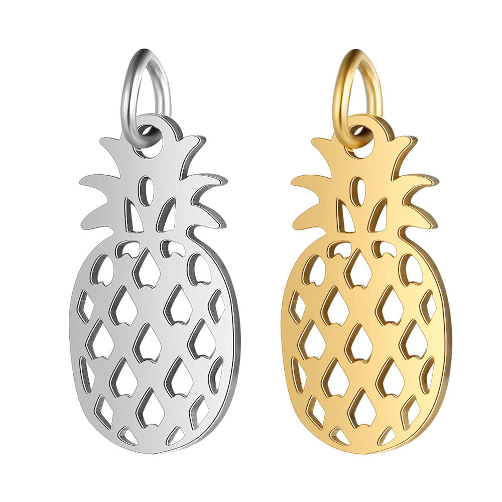 Steel Ornament Map Pineapple Gear Feather Bear Pendants