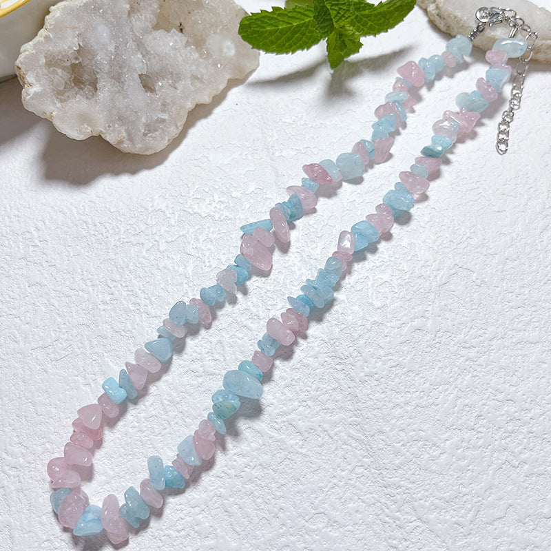 Gravel Style Neck Chain Bohemian Agate Necklaces