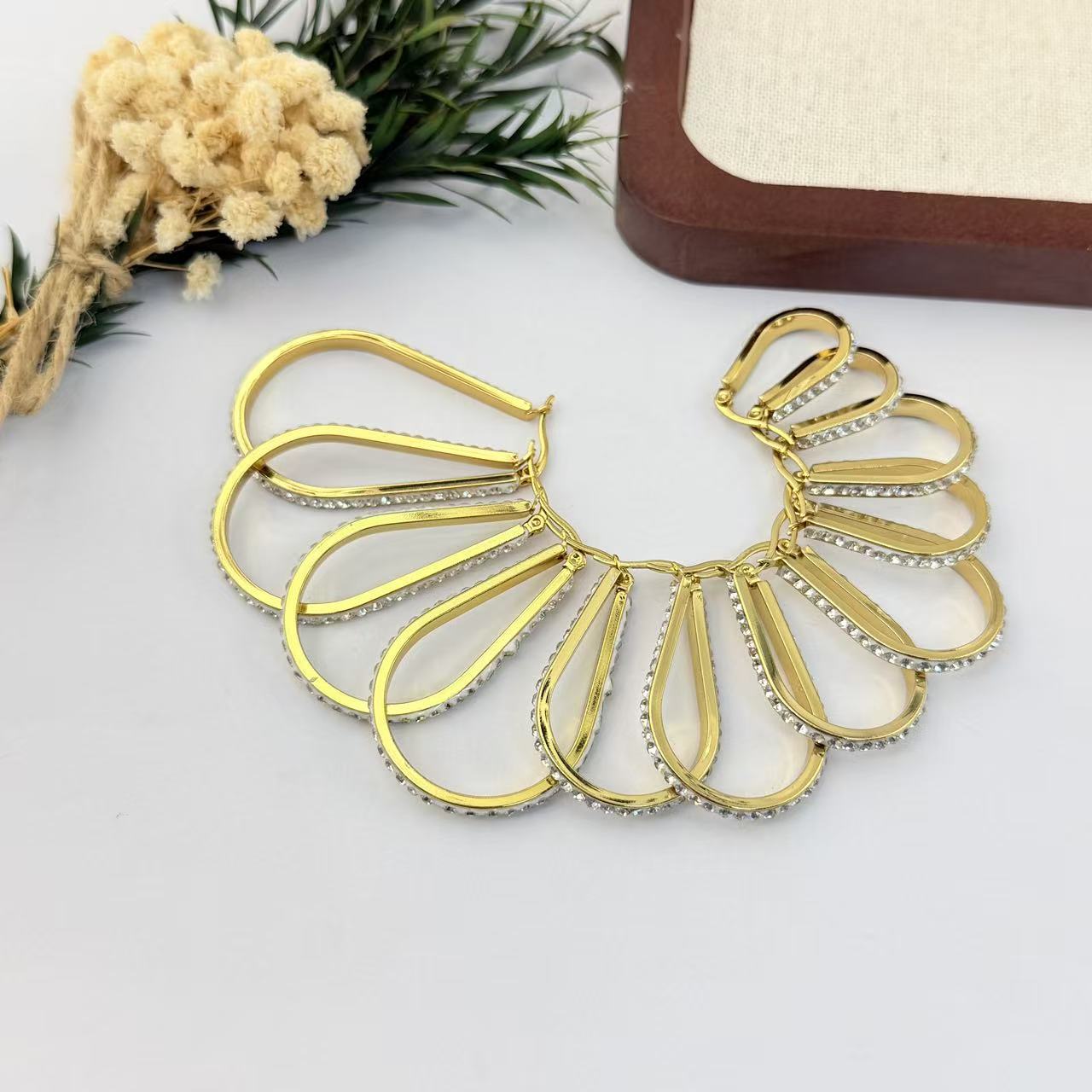 Steel Love Alloy Design High-grade Light Earrings