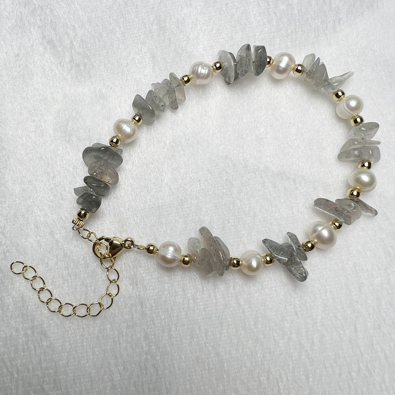 Freshwater Pearl With Crystal Gravel Live Broadcast Amethyst Bracelets