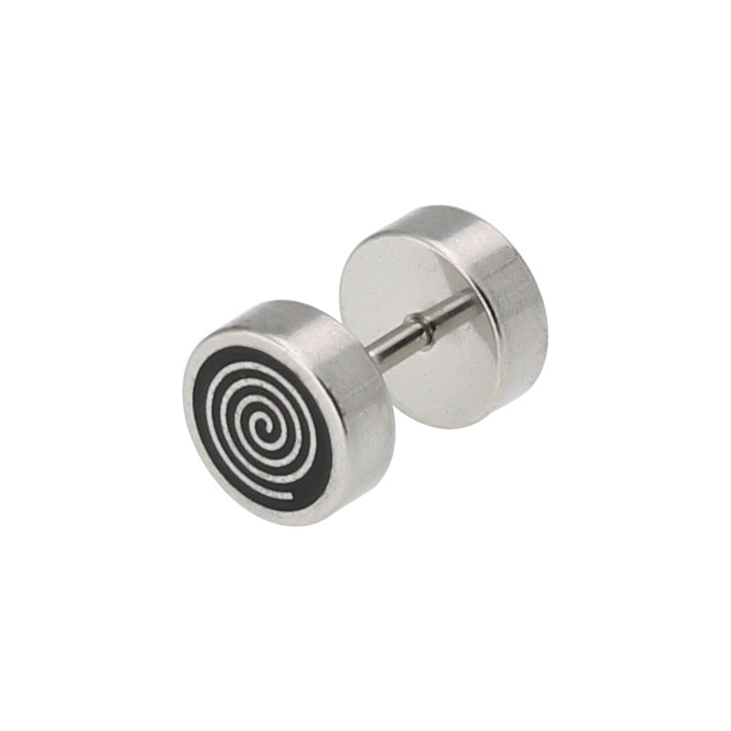 Bilateral Epoxy Titanium Steel Ear Drip Bone Fake Extender Earrings