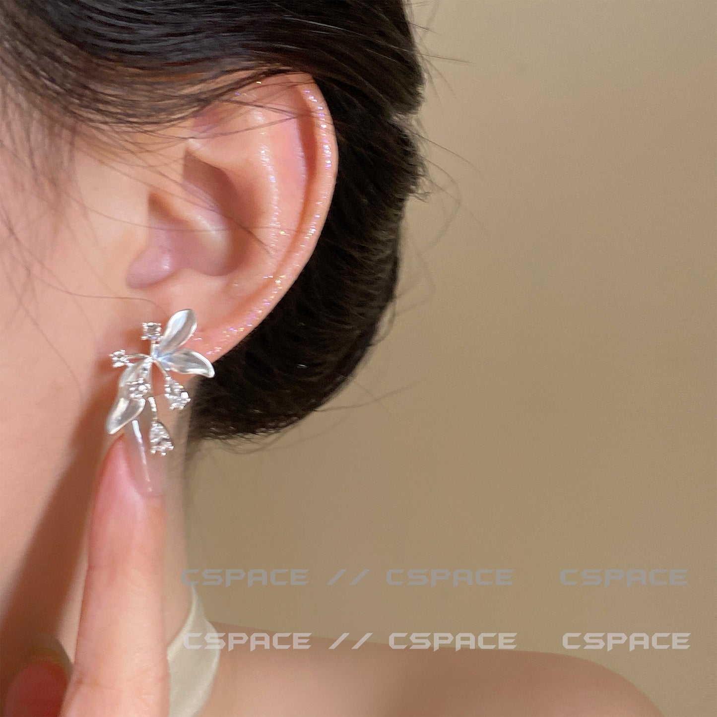 French Flower Light Luxury High-grade Gentle Ear Stud Earrings
