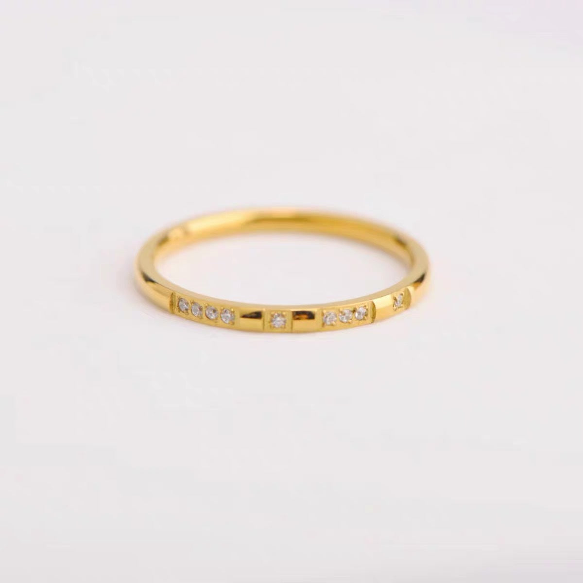 Women's Diamond For Design High-grade Titanium Steel Ring