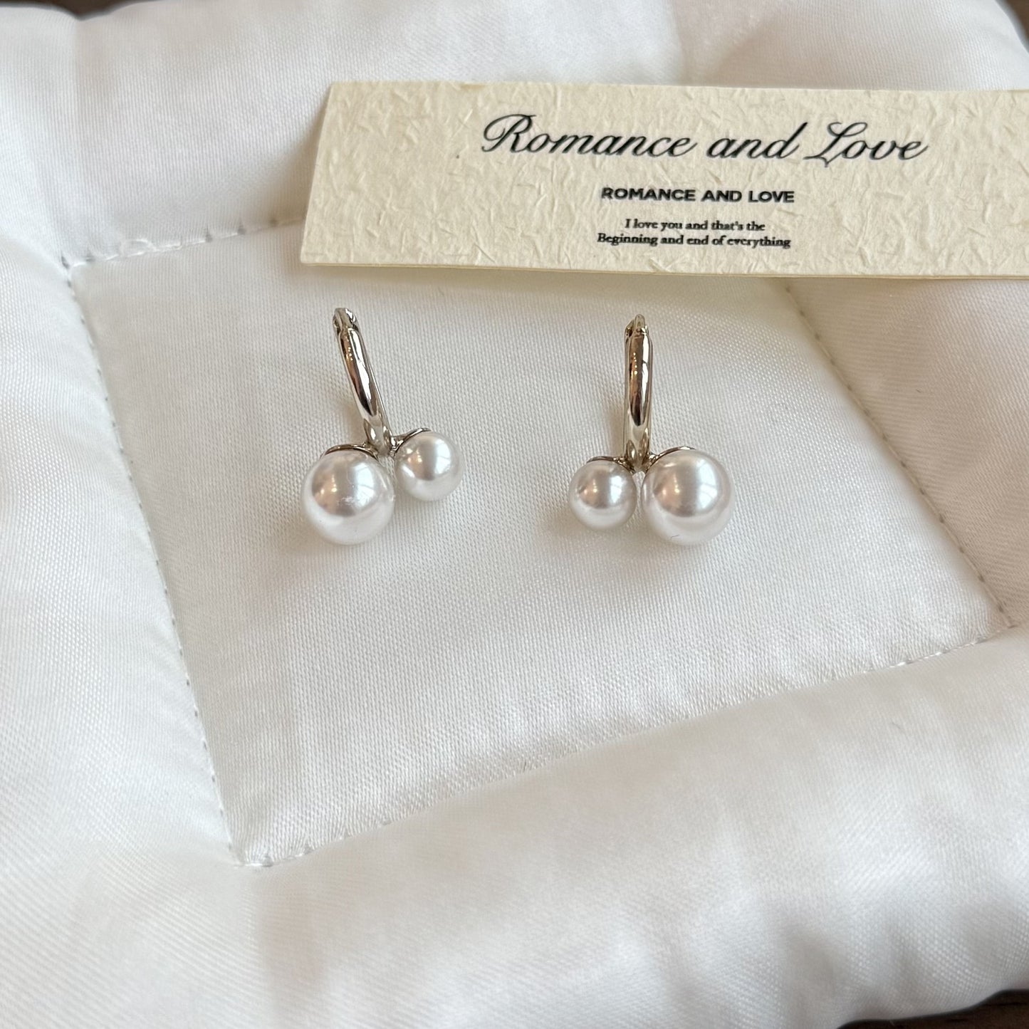 Butterfly Pearl Series Zircon Shining Drop Shaft Delicate Double Beads Earrings