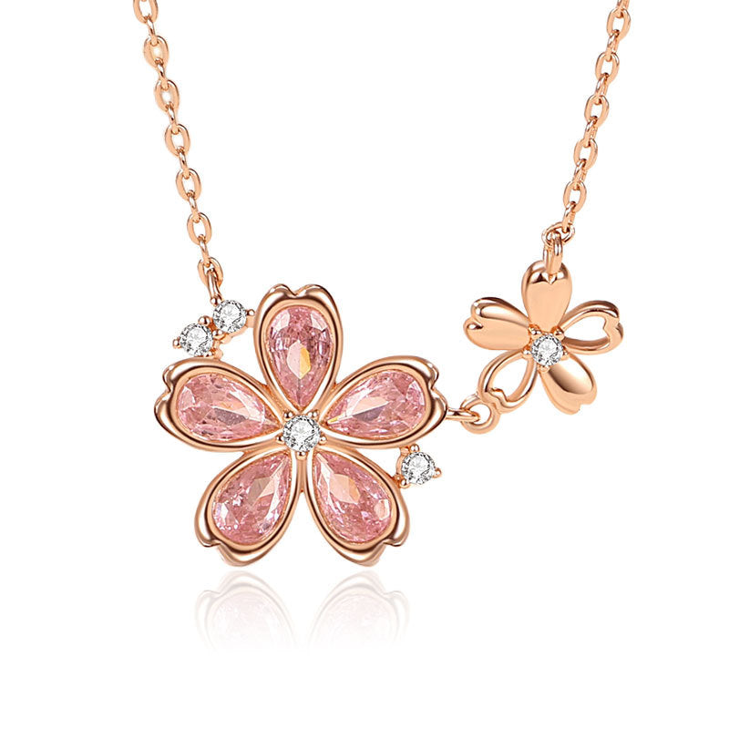 Affordable Luxury Style Sterling Sier Cherry Blossom Necklaces