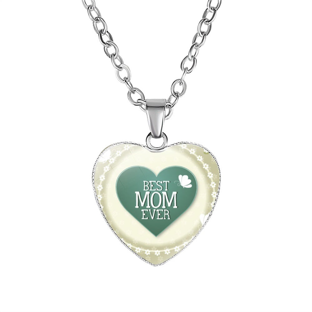 Mother's Heart-shaped Korean Simple Day Gift Pendants