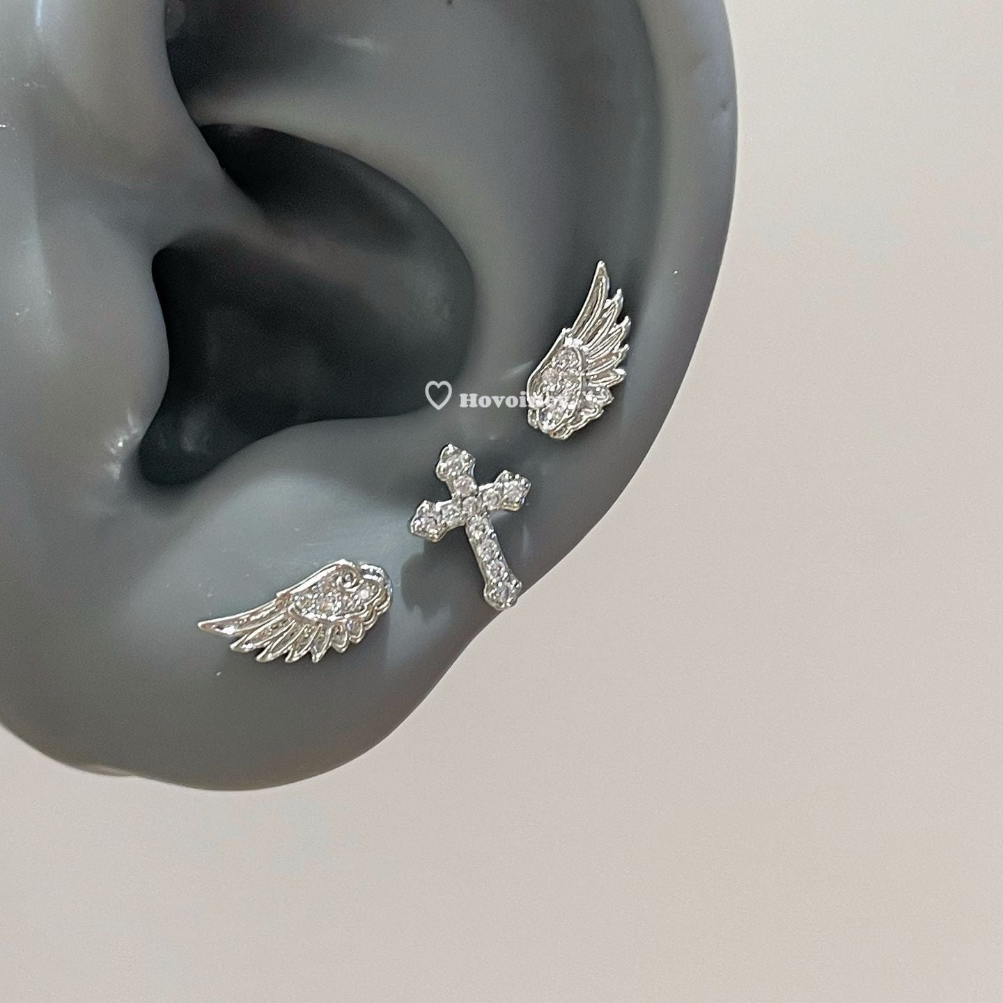 Wings Unique Personality Ear Bone High-grade Design Sweet Cool Stud Earrings