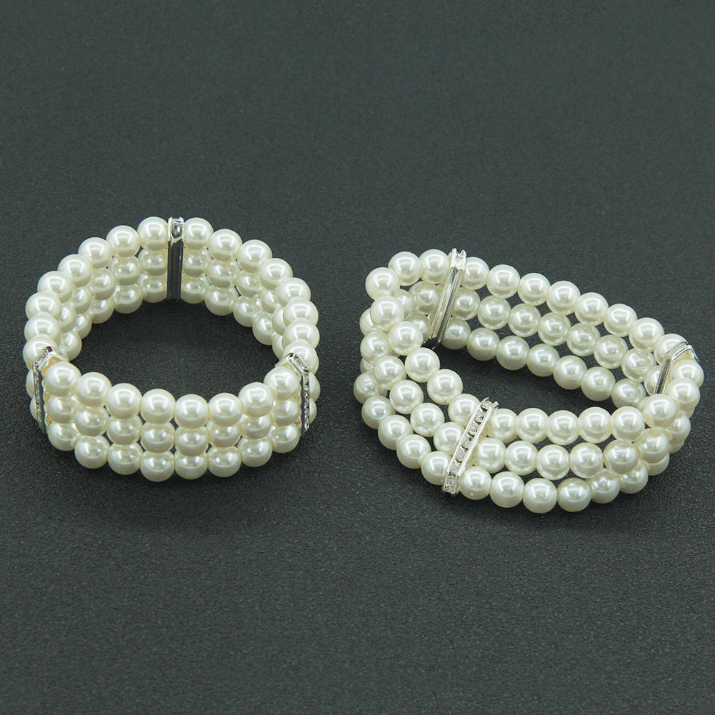 Pearl Diamond Wrist Korean Fashion Spiral Rings