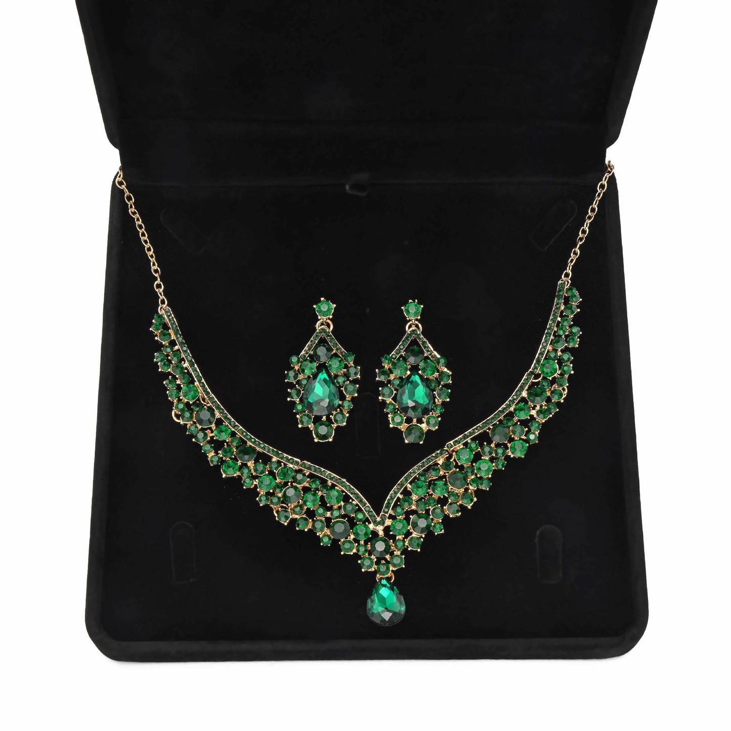 Bride Wedding Two-piece Exquisite Rhinestone Suite Necklaces