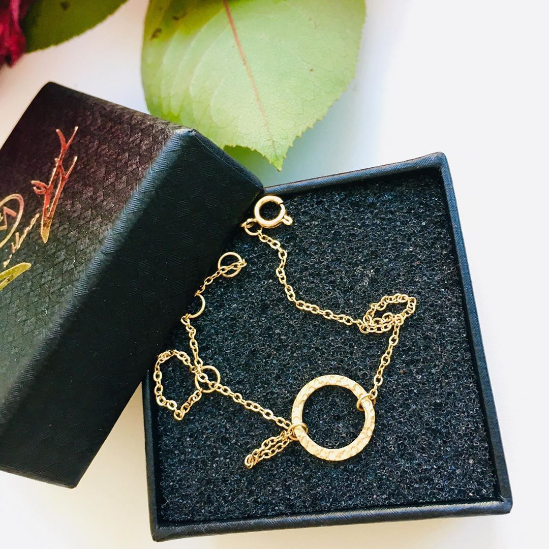 Stainless Steel Round Geometric Hollow Single Necklace