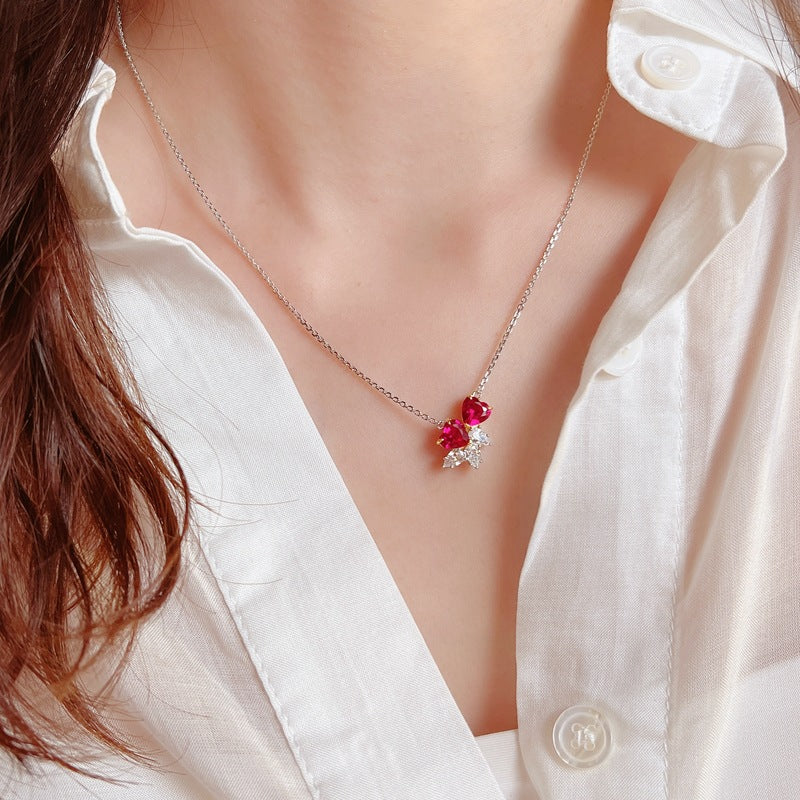 Advanced Sense Live Simulation Red Tourmaline Pendants