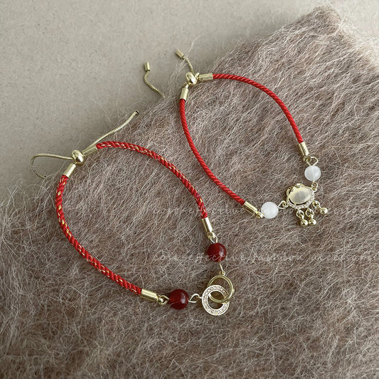 Safety Lock Opal Pull Red Rope Original Bracelets
