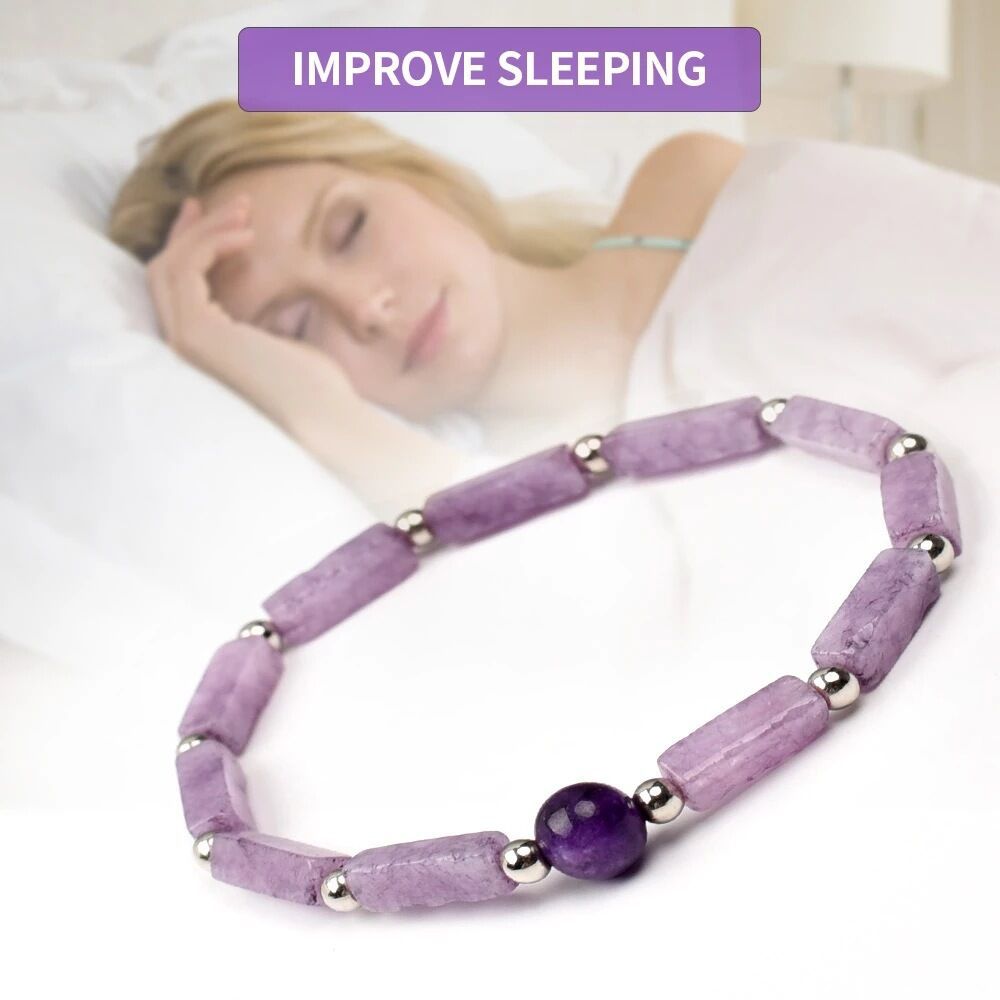 Women's Simple Fashion Charm Natural Amethyst Rectangular Bracelet