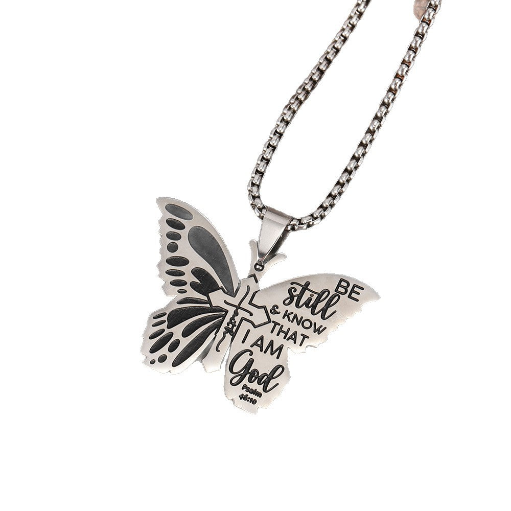 Stainless Steel Flat Personalized Creative Colorful Necklace