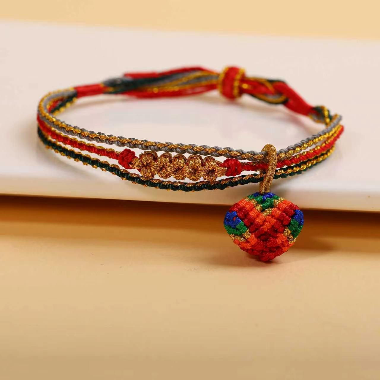 Dragon Boat Festival Colorful Rope Small Red Hand-woven Tiger Head Bracelet