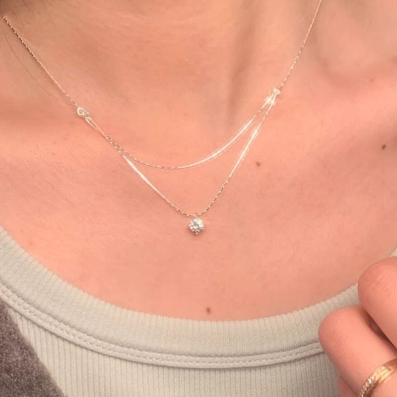 Women's Sier Light Luxury High-grade Design Clavicle Necklaces