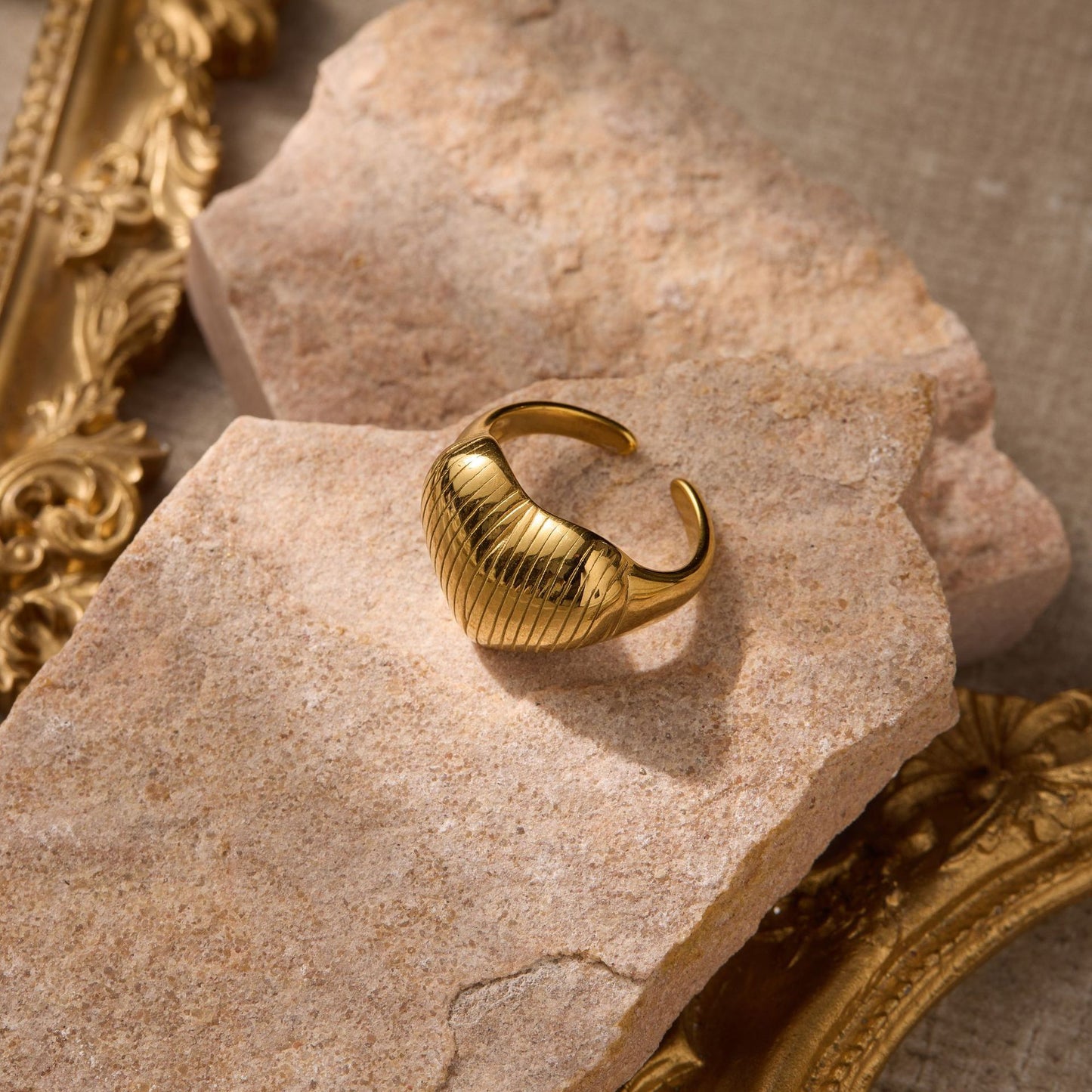 Peach Heart Trendy Personalized Cold Style Simple Ring