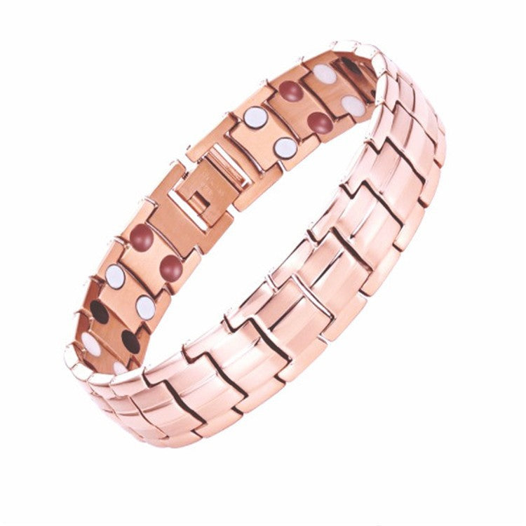 Detachable Alloy Double Row Magnet Niche Electroplated Bracelet
