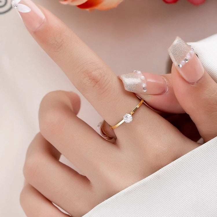 Women's Design Titanium Steel Plated Light Luxury Rings