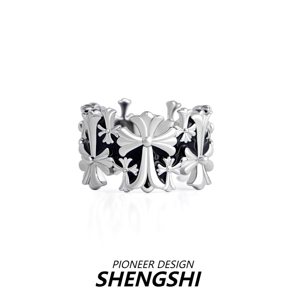 Women's & Men's Classic Cross Punk Hip Hop Cool Ring