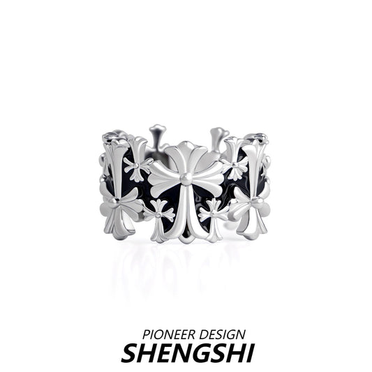 Women's & Men's Classic Cross Punk Hip Hop Cool Ring