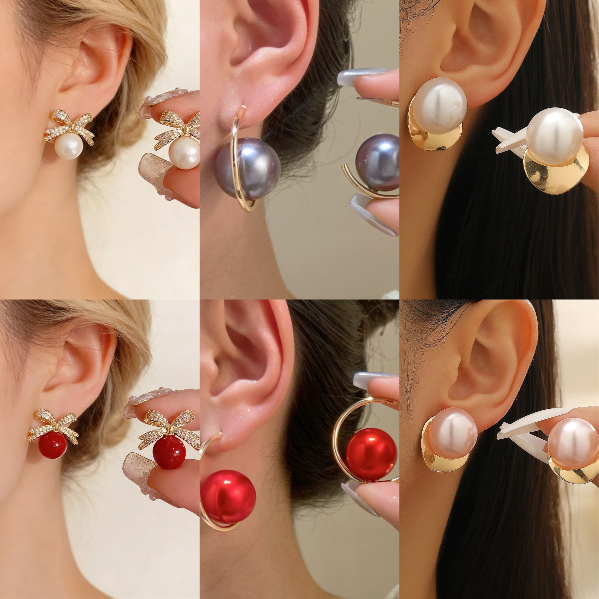 Exaggerated Big Pearl Shaped Female Style Creative Design Rings