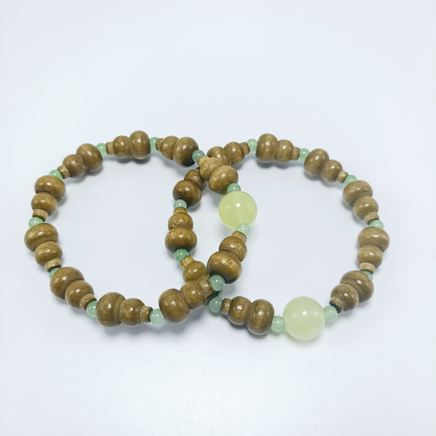 Boutique Walnut Green Sandalwood Fu Lu Bracelet
