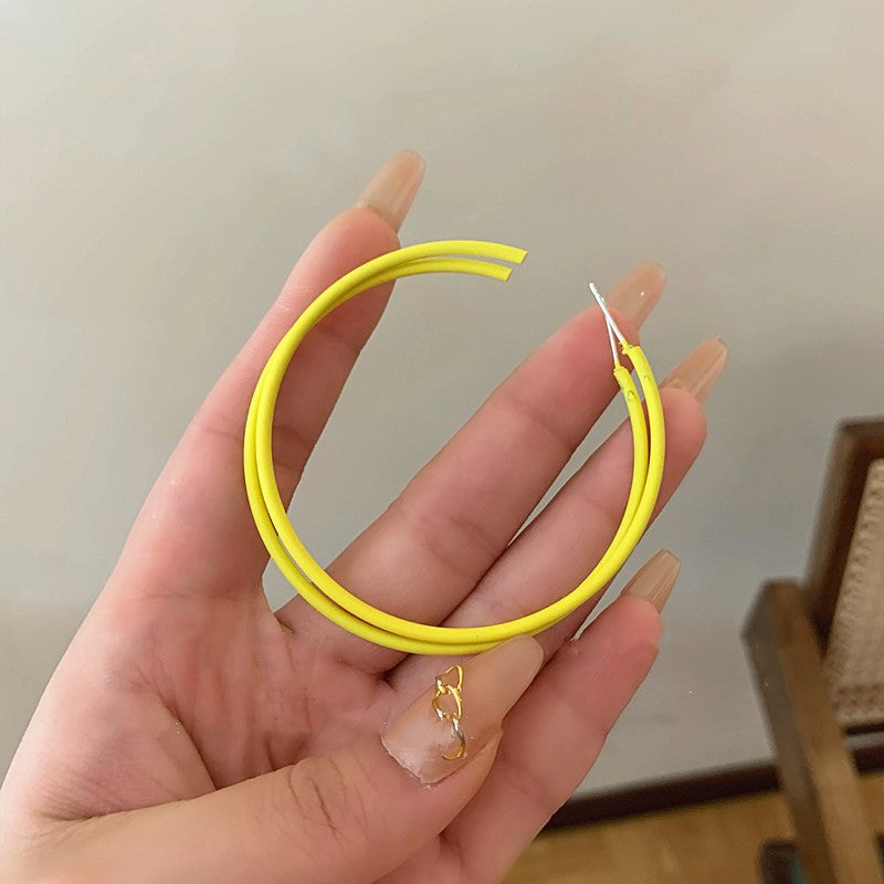 Women's Dopamine Large Hoop Trendy Simple Cold Style Graceful Rings