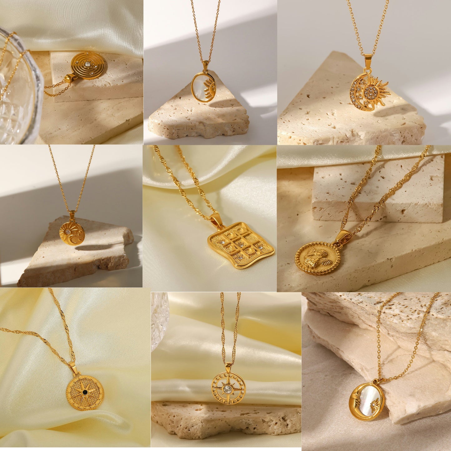 French Retro Stainless Steel Twist Chain High Sense Simple Daily Pendants