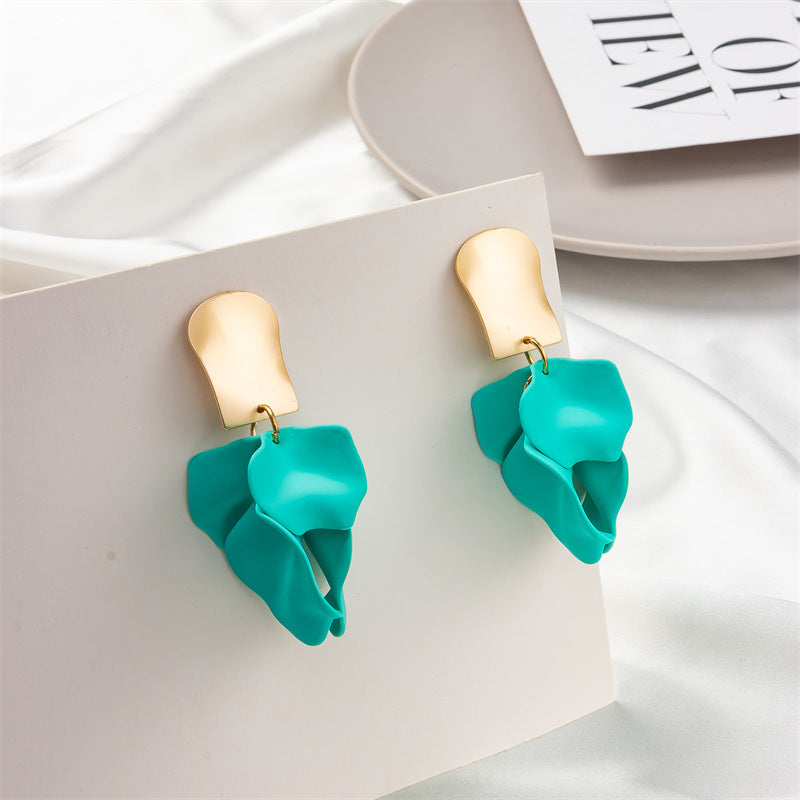 Women's Korean Style Fashionable Temperament Petal Leaf Rings