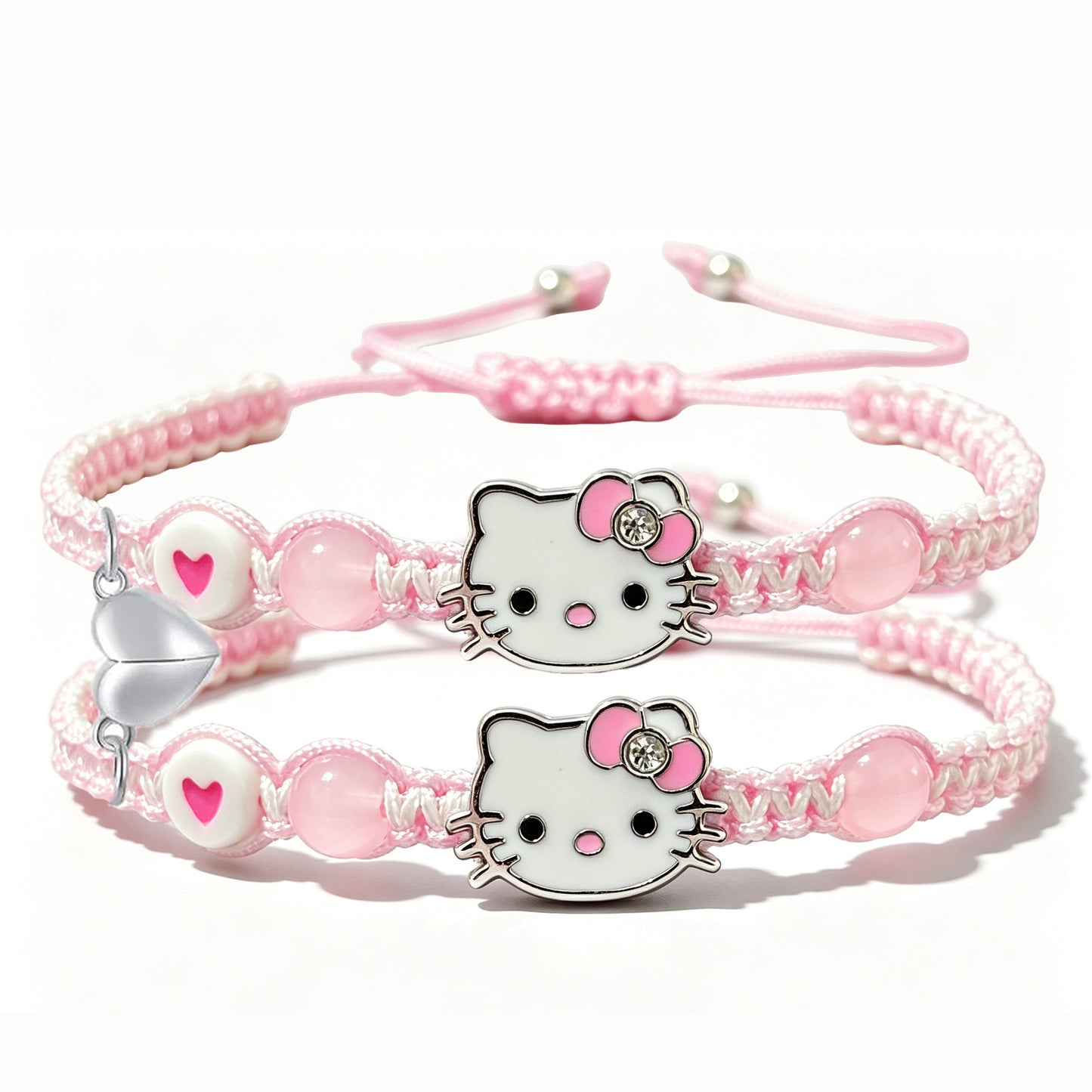 Cute Cartoon Anime Cat Head Carrying Strap Adjustable Kitty Bracelet