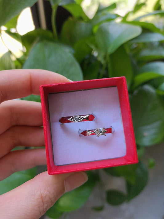 Diamond Couple Wedding Adjustable Mouth For Ring