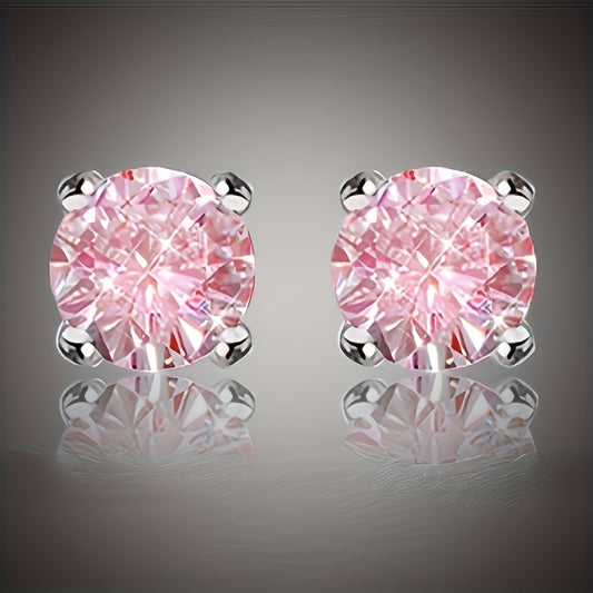 Classic Women's Korean Style Versatile Zircon Stud Earrings