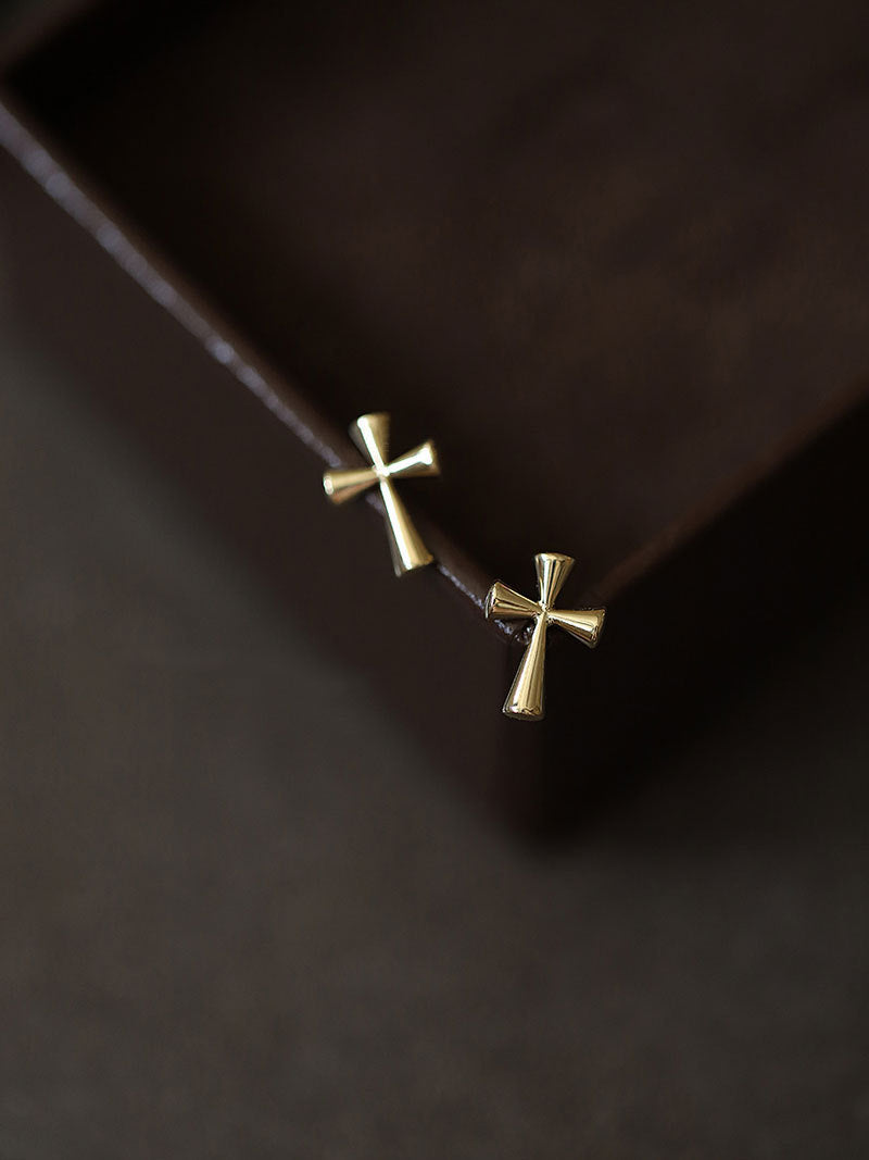 Women's Cross Simple Niche Design Gothic Style Earrings